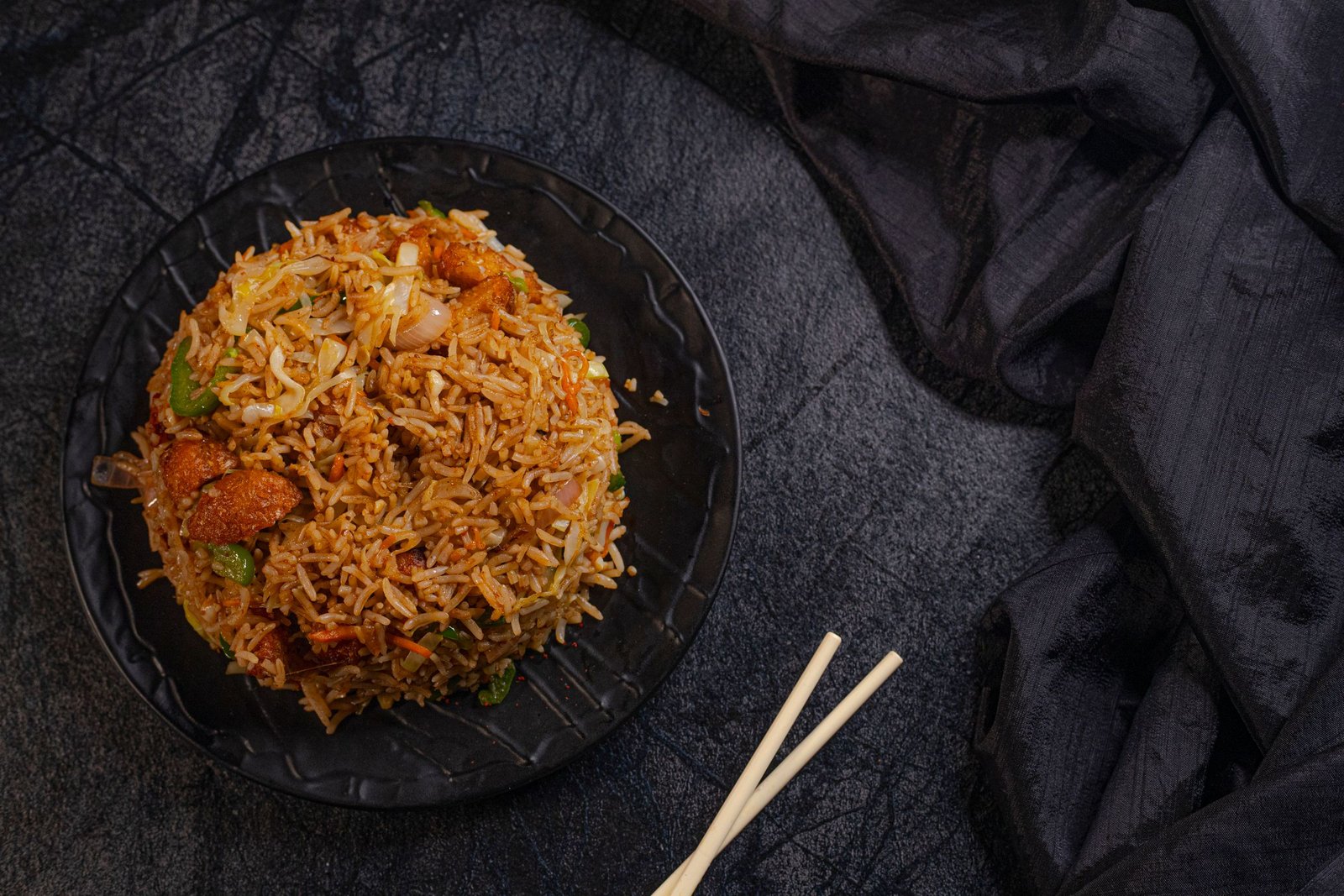 Spicy Schezwan fried rice